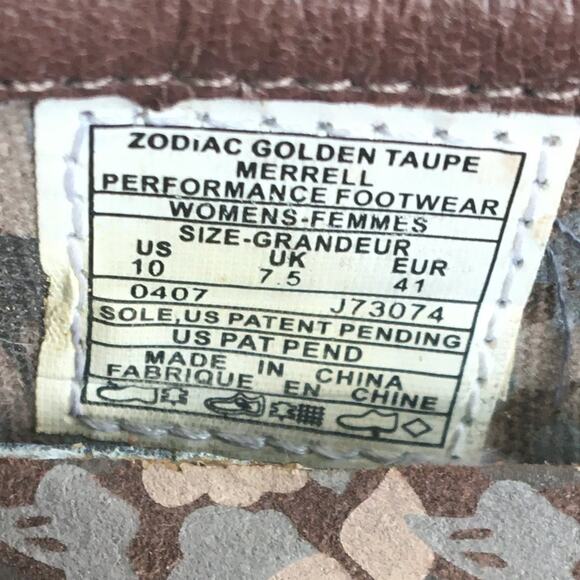 Merrell Zodiac Golden Taupe Casual Leather Shoes - Picture 7 of 10